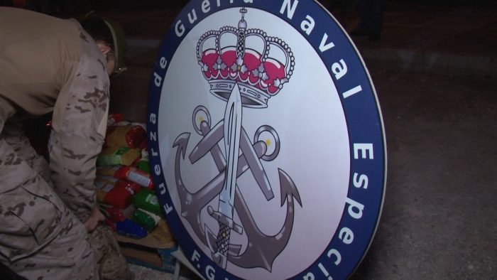 La Armada Española culmina en Caravaca la campaña 'Tonelada Solidaria'