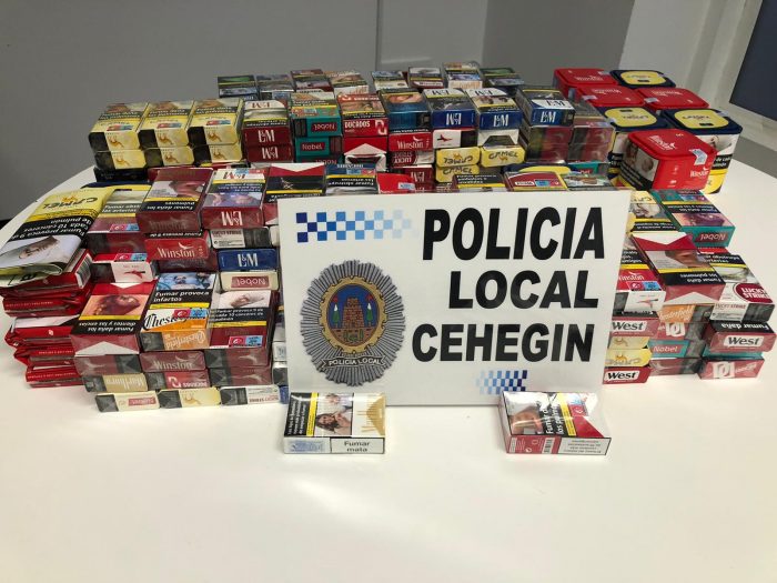 La Policía Local de Cehegín denuncia a tres establecimientos por venta ilegal de tabaco