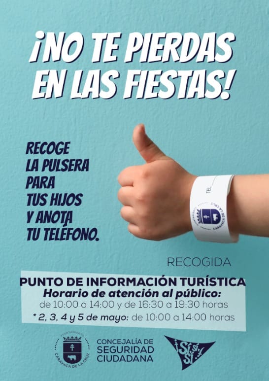 Se ponen a disposición de los más pequeños pulseras con el número de teléfono