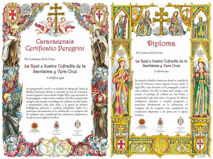 La 'caravacensis' y el diploma de visita a la Basílica renuevan su imagen