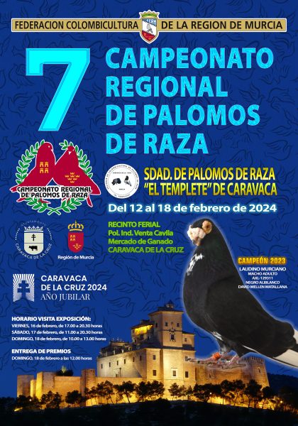 Caravaca será sede del Campeonato Regional de Palomos de Raza
